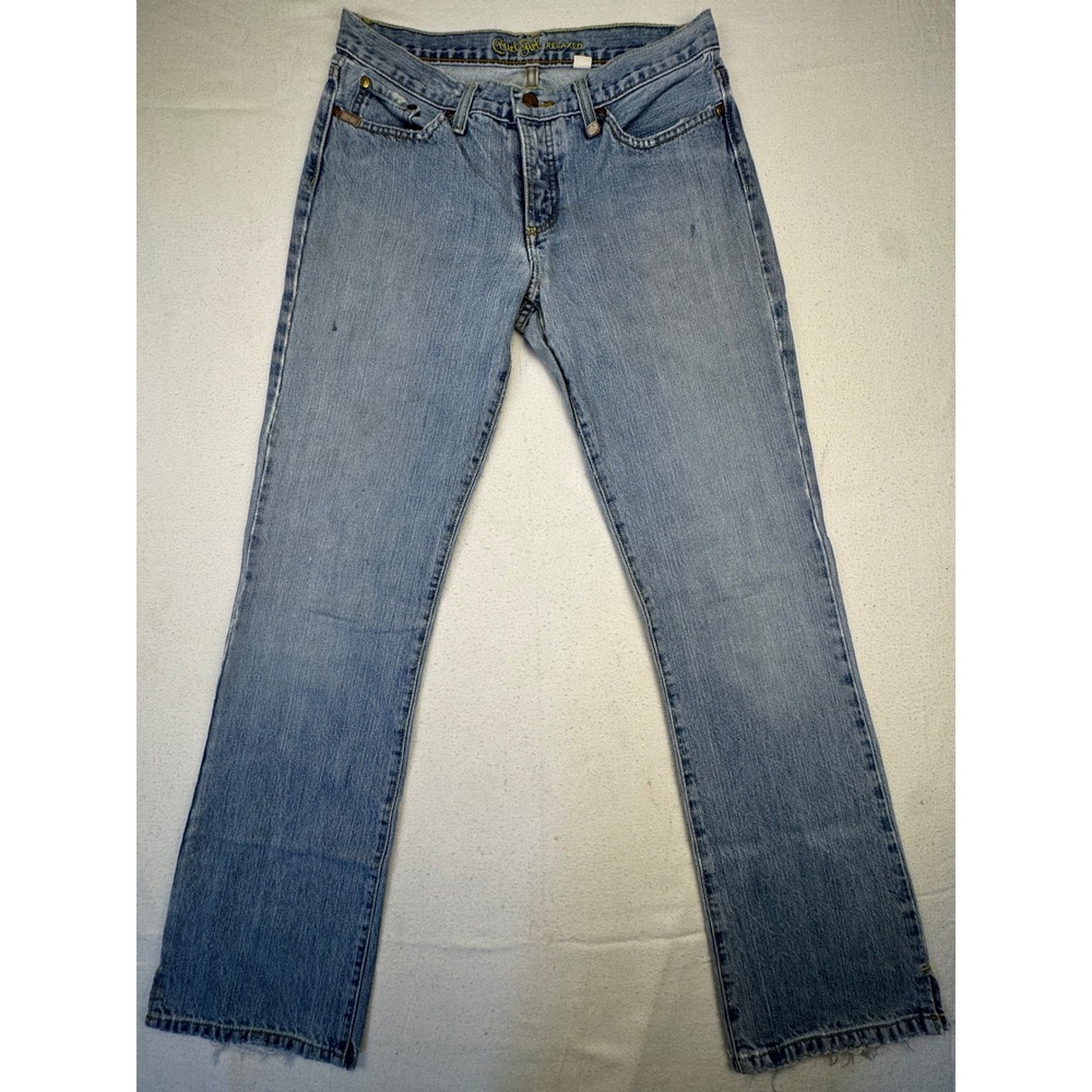 Cruel Girl Relaxed Jeans Womens 07 Long Light Wash Denim Button Fly CB56852001 - Picture 1 of 16